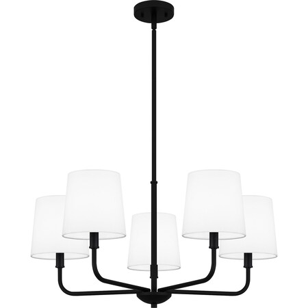 Quoizel Gallagher Chandelier 5 Lights Matte Black GGR5028MBK